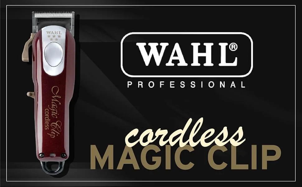 Wahl Professional 5 Star Cordless Magic Clip Hair Clipper with 100 Minute Run Time for Professional Barbers and Stylists - Cordless Magic Clip