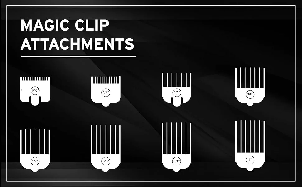 Wahl Professional 5 Star Cordless Magic Clip Hair Clipper with 100 Minute Run Time for Professional Barbers and Stylists - Magic Clip attachements
