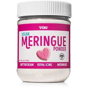 Vr Vegan Meringue Powder (6oz)  Easy Egg-Free Baking  Decorating  Certified Kosher  Non GMO 6 Ounce (Pack of 1) - meringue