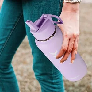 Vmini Straw Lid Compatible with Hydro Flask Wide Mouth Water Bottle and More Wide and Rotating Handle Straws and Brushes Black - hydro flask straw lid hydro flask lid hydro flask accessories