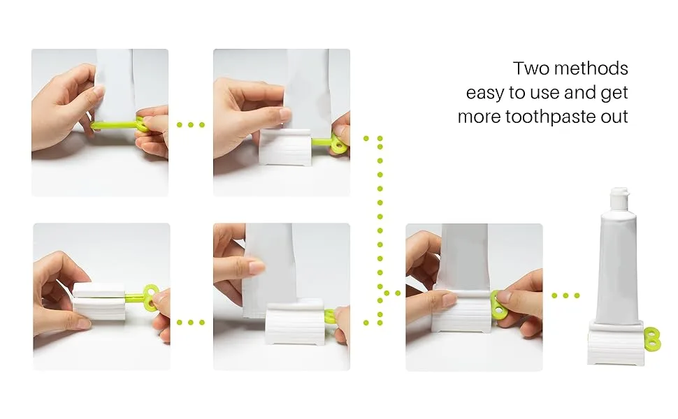 Toothpaste Squeezer 6 Pcs Toothpaste Tube Squeezers Multi-Purpose Toothpaste Dispenser Rolling Toothpaste Holder Stand by MoHern - tooth paste squeeze roller