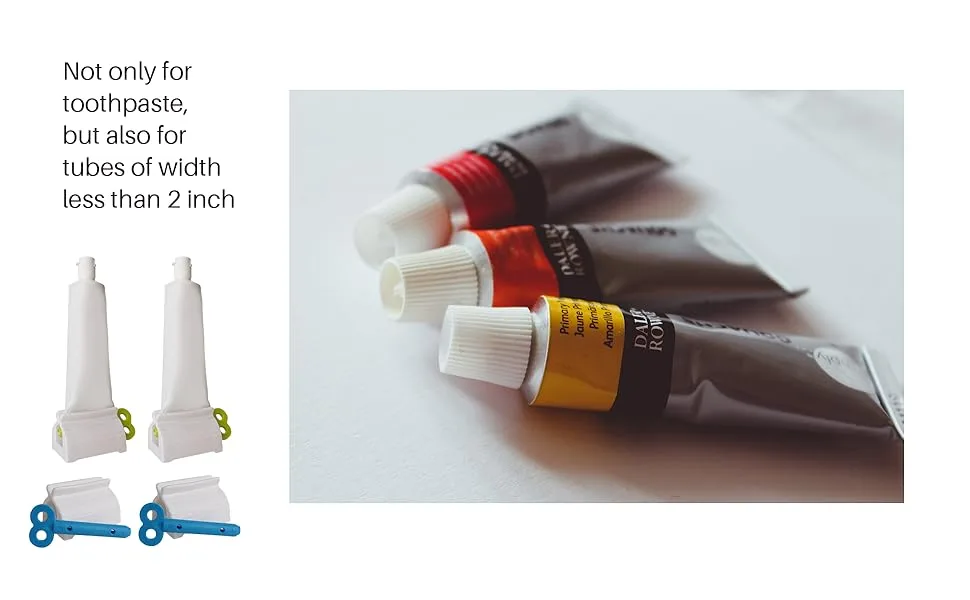 Toothpaste Squeezer 6 Pcs Toothpaste Tube Squeezers Multi-Purpose Toothpaste Dispenser Rolling Toothpaste Holder Stand by MoHern - toothpaste holder