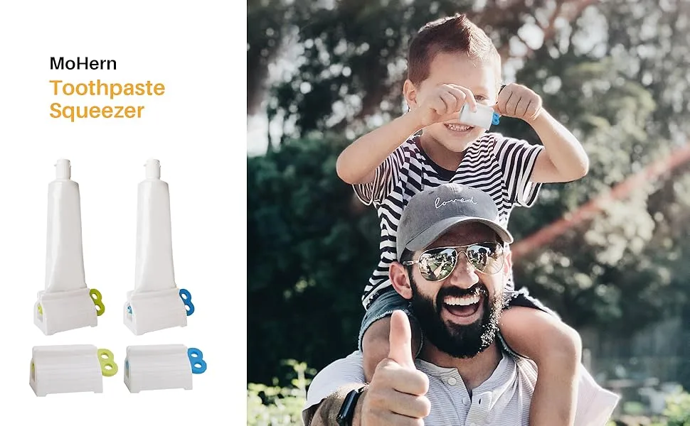 Toothpaste Squeezer 6 Pcs Toothpaste Tube Squeezers Multi-Purpose Toothpaste Dispenser Rolling Toothpaste Holder Stand by MoHern - Toothpaste Squeezer