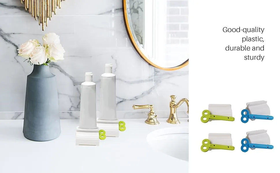 Toothpaste Squeezer 6 Pcs Toothpaste Tube Squeezers Multi-Purpose Toothpaste Dispenser Rolling Toothpaste Holder Stand by MoHern - toothpaste tube squeezers