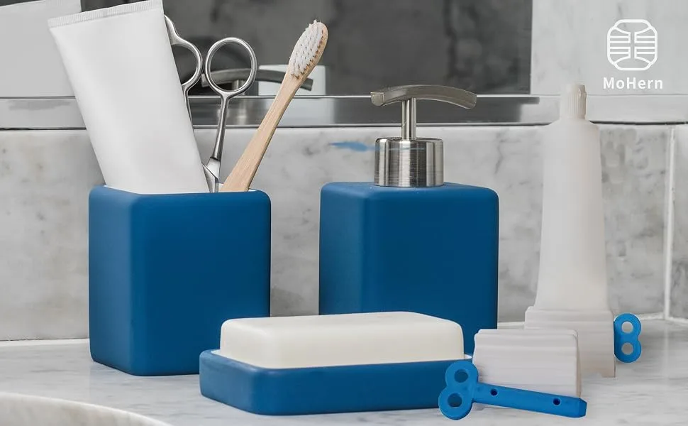 Toothpaste Squeezer 6 Pcs Toothpaste Tube Squeezers Multi-Purpose Toothpaste Dispenser Rolling Toothpaste Holder Stand by MoHern - tube squeezer