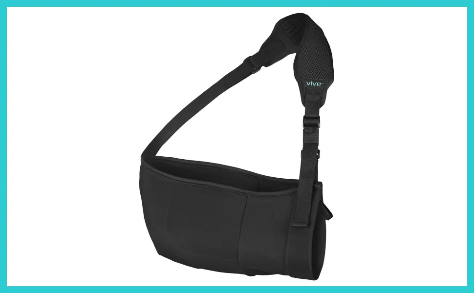 Vive Arm Sling - Medical Support Strap for Collar Bone Rotator Cuff  Shoulder Injury - Adjustable Breathable and Lightweight Immobilizer - Padded for Left Right - For Elbow Dislocation and Sprain Standard - Arm Sling - Medical Support Strap for Collar Bone, Rotator Cuff & Shoulder Injury - Adjustable, Brea