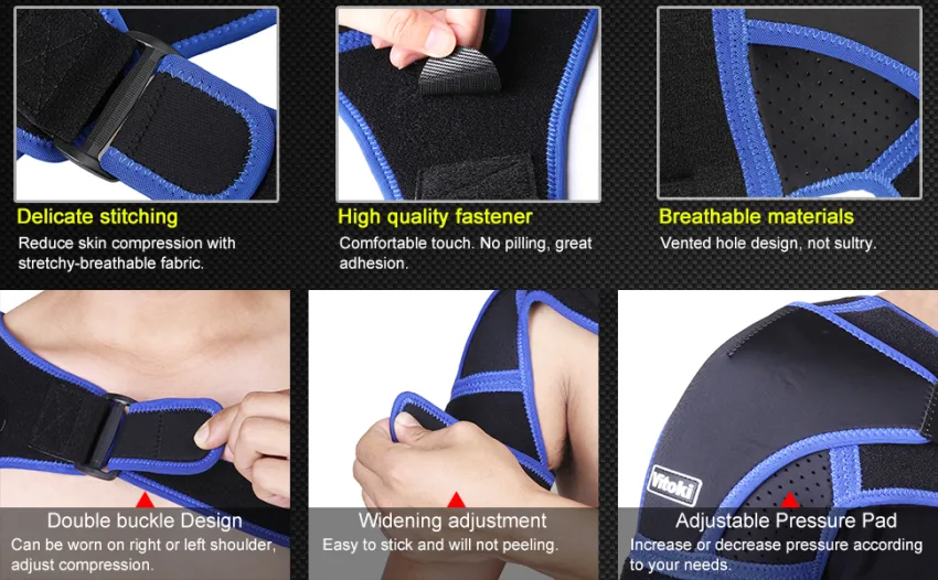 Vitoki Shoulder Brace Adjustable Rotator Cuff Support for Men or Women Breathable Neoprene Compression Sleeve Wrap Left or Right Shoulder Medium Medium (Pack of 1) - product information 4