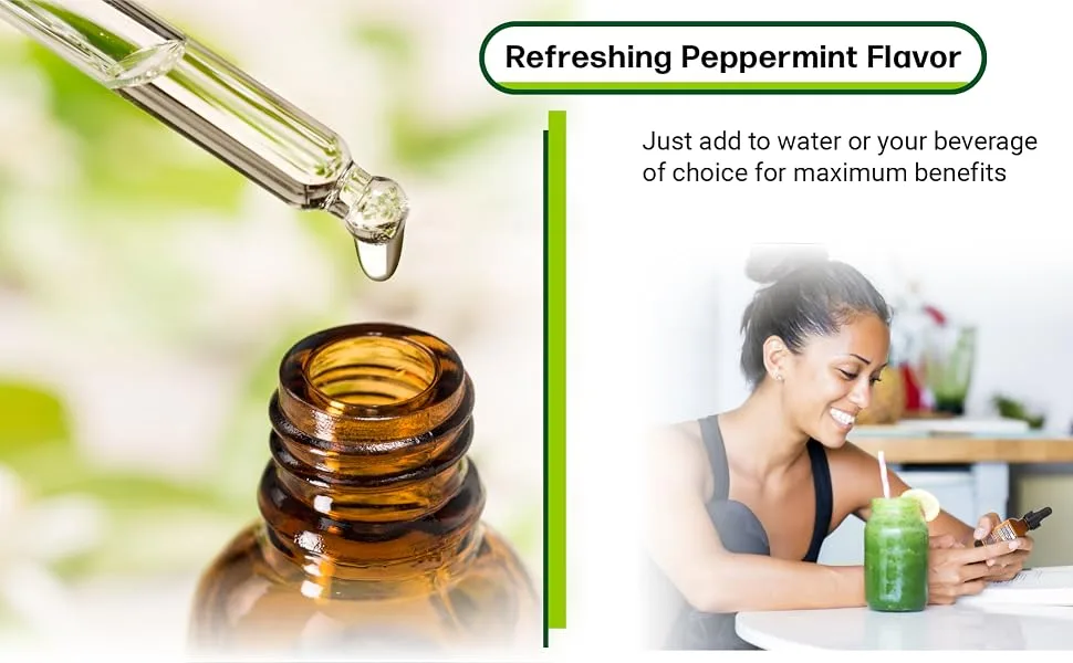 Vitamin D3  K2 (MK-7) Liquid Drops with MCT Oil Peppermint Flavor Helps Support Strong Bones and Healthy Heart 1 fl. oz. - refreshing peppermint flavor