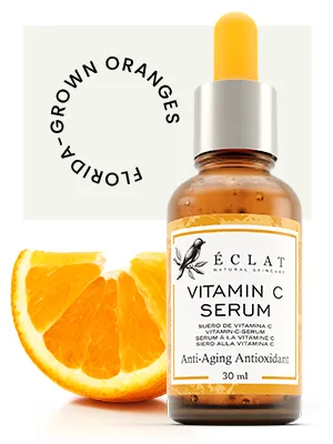 Vitamin C Serum for FaceNeckEyes - 5X MORE POWERFUL Anti-Aging Serum with 20 Vit C - Reduces WrinklesLinesAging - 100 VeganDermatologist Developed - Eclat - Vitamin C Serum