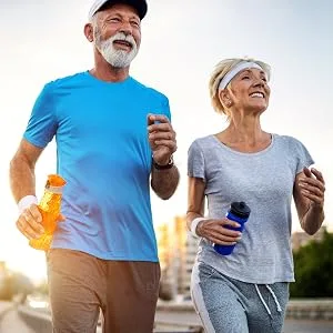 Vitamin B12 1000mcg  400 Tablets  Vegetarian Non-GMO Gluten Free  by Carlyle - older couple running