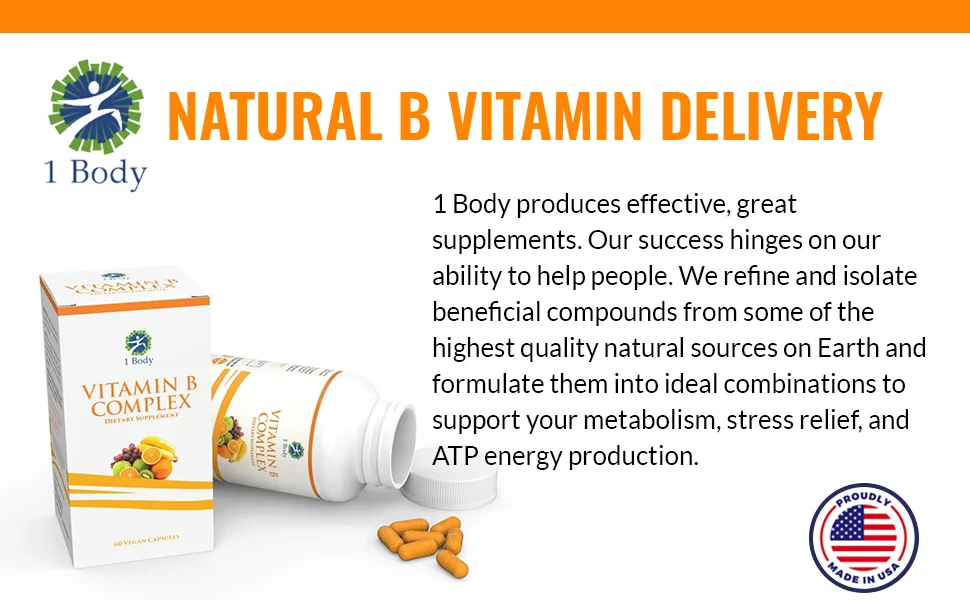 Vitamin B Complex  5-MTHF Folate with B1 B2 B5 B6 Methyl B12 Niacin Biotin  Wide Range of Benefits for Stress Heart Health Nervous System Support Healthy Brain Function - product information 14