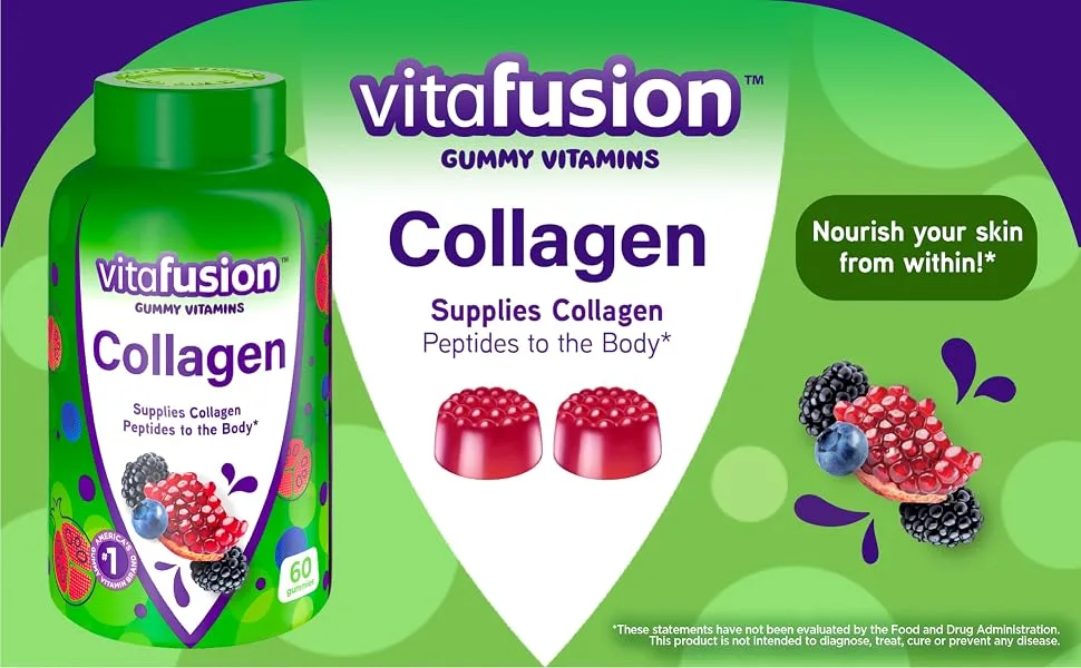 Vitafusion Collagen Gummy Vitamins 60ct - vitafusion gummy vitamins collagen nourish your skin from within supplies collagen peptides