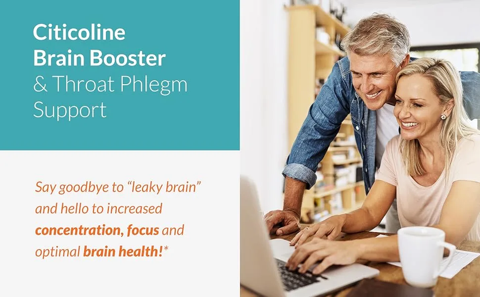 Vitaae Citicoline Brain Supplements for Memory Focus and Throat Phlegm Support - Nootropic Memory and Focus Supplement for Brain Health - citicholine supplements nootropic brain supplements for memory and focus brain supplement