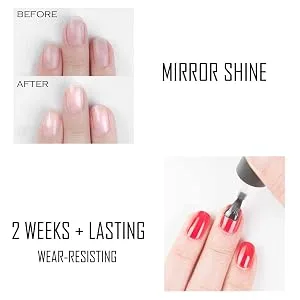 Vishine Long Lasting Soak Off Nail Polish Base  Top Coat Set Gel 15ml BT-15ml - base