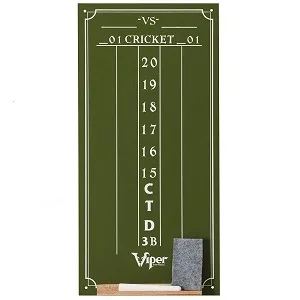 Viper Chalk Scoreboard: Cricket and 01 Dart Games Green Small (15.5 H x 8 W) - product information 1
