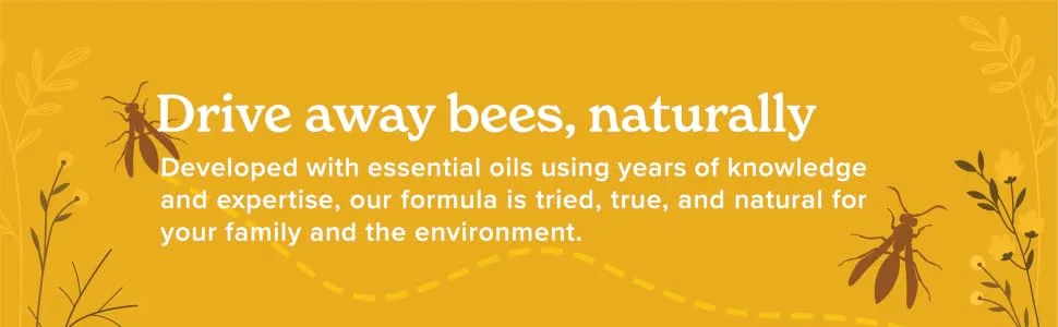 Vine Homecare Bee Control Spray  32 Ounce  Repels Most Common Types of Bees  Natural Non-Toxic Formula  Quick Easy Pest Control  Safe Around Kids  Pets - Drive away beess, naturally