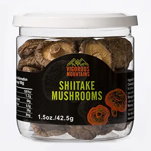 VIGOROUS MOUNTAINS Dried Shiitake Mushrooms 1.5 Ounce Shitake Mushroom - Front face