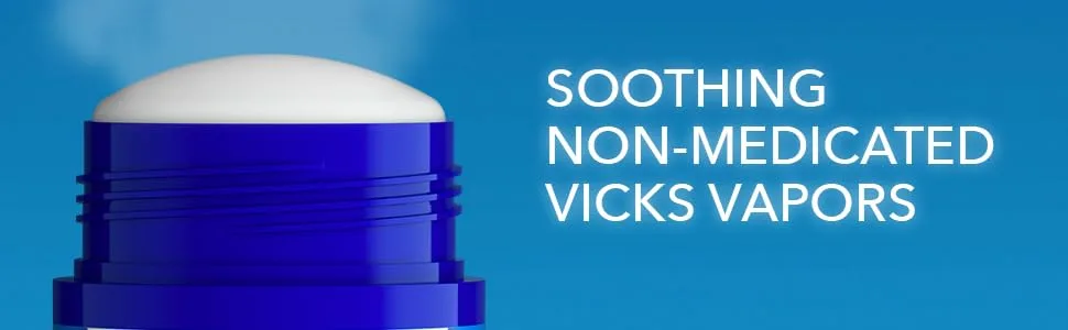 Vicks VapoStick Solid Balm Soothing Vicks Vapors No Mess Invisible Solid 1.25 Oz - Soothing non medicated vicks vapors