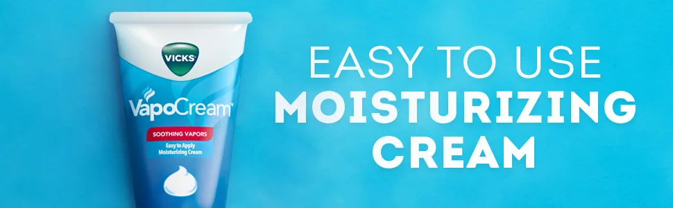 Vicks VapoCream Soothing and Moisturizing Non-Medicated Vapor Cream Two 3oz Tubes - easy to use, moisturizing cream