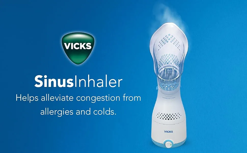 Vicks Personal Sinus Steam Inhaler with Soft Face Mask  Face Humidifier with Targeted Steam Relief Aids with Sinus Problems Congestion and Cough - sinus inhaler