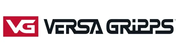 Versa Gripps PRO Authentic. The Best Training Accessory in The World. Made in The USA Black MedLarge: 7-18 to 8 inch wrist - Main Versa Gripps logo in red, white, and black.