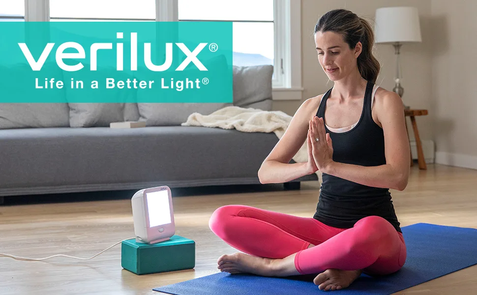 Verilux HappyLight VT10 Compact Personal Portable Bright White Light 10000 Lux Therapy Lamp with 20 sq. in. Lens Size - Verilux HappyLight VT10 Compact bright white light therapy lamp 10000 lux full spectrum light