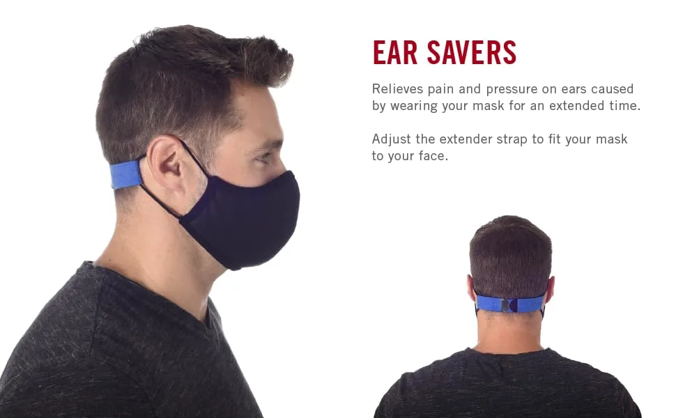 VELCRO Brand Face Mask Extender Straps 4pk Black 12 x 1 Comfortable and Adjustable Ear Savers VEL-30084-USA - VELCRO Brand Face Mask Extender Straps