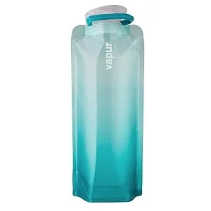Vapur Solid Flexible Water Bottle - with Carabiner .70 Liter 23 Ounces Malibu Teal - gradient