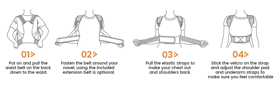 VANRORA Posture Corrector for Women and Men Back Brace Fully Adjustable  Comfy Support Straightener for Spine Back Neck Clavicle and Shoulder Improves Posture and Pain Relief SM SmallMedium (Pack of 1) - product information 6