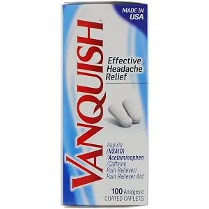 Vanquish Headache Relief Acetaminophen Aspirin Caffeine 100 Caplets - product information 7