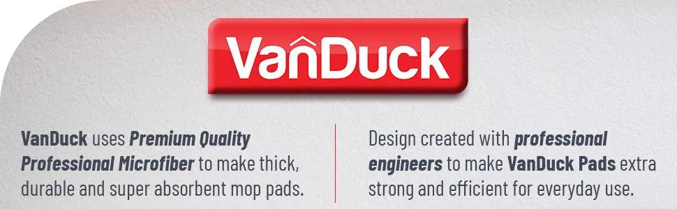 VanDuck Microfiber Cleaning Pads Compatible with Bona Mop (3 Pack) - Microfiber Mop Pads for Hardwood Floor for 18 Inch Mop Blue 3 Count (Pack of 1) - VanDuck logo