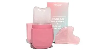 Vanalia Ice Roller for Face and Eye Gua Sha Face Massage Facial Beauty Ice Roller Silicone Ice Mold for Face Beauty(Blue) - 3-23-5