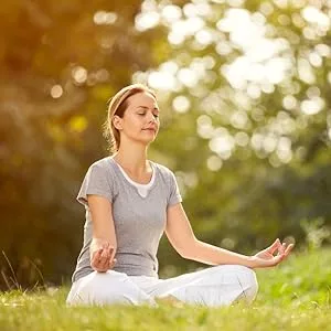 Valerian Root Capsules  240 Pills  High Potency  Non-GMO Gluten Free  Herb Extract Supplement  by Carlyle - woman meditating