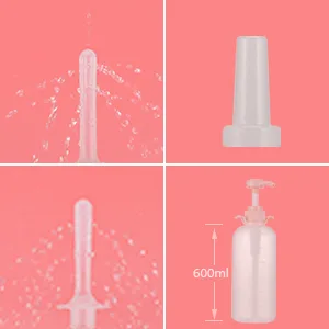 Vaginal Douche for Women Vaginal Cleansing System Douche Cleaner Anal Douche Cleaning Kit 600 ml Capacity with 3 Nozzles - product information 2