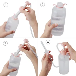 Vaginal Douche for Women Vaginal Cleansing System Douche Cleaner Anal Douche Cleaning Kit 600 ml Capacity with 3 Nozzles - product information 3