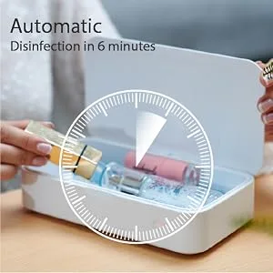UV Light Sanitizer Box UVC Sterilizer for Phone Ultraviolet Clean 99.99 for Toothbrush Jewelry Glasses Nail Tools Keys Aromatherapy - product information 6