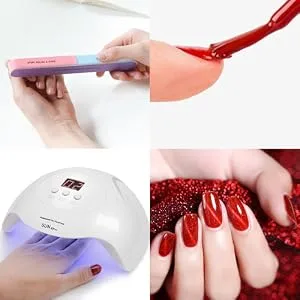 UV Light for Nails PHIAKLE Professional UV LED Nail lamp for Gel Polish Led Lamp for Gel Nails 3 Timers (White) - nail lamp