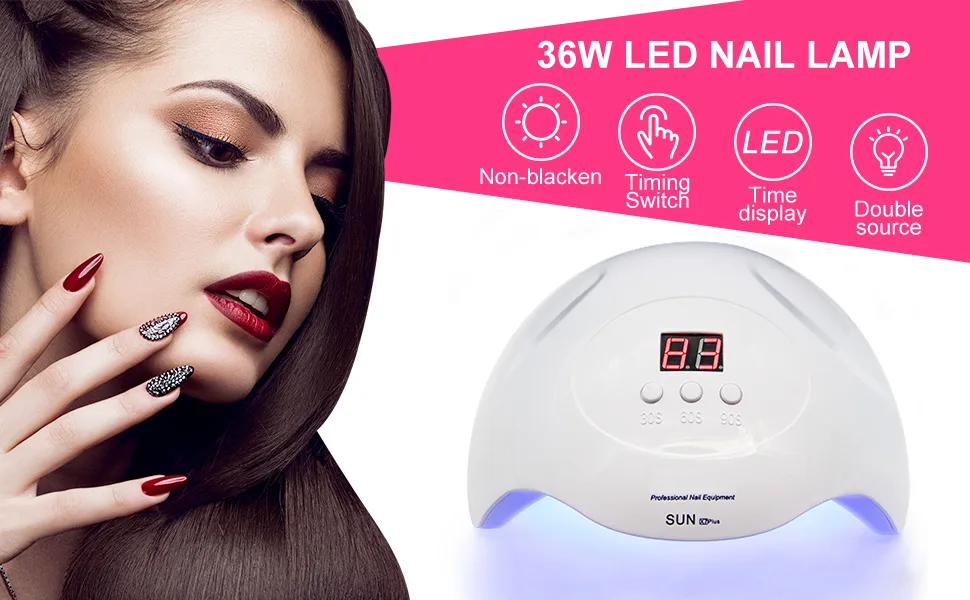 UV Light for Nails PHIAKLE Professional UV LED Nail lamp for Gel Polish Led Lamp for Gel Nails 3 Timers (White) - nail lamp