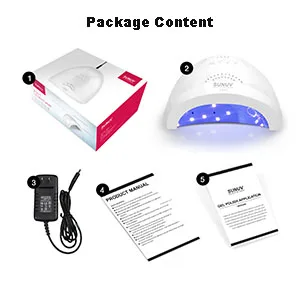 UV LED Nail Lamp SUNUV Gel Nail Light for Nail Polish 48W UV Dryer with 3 Timers SUNone - package