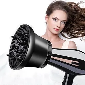 UUCOLOR Universal Hair Diffuser Suitable for 1.4 in to 2.6 in Adjustable Hair Dryer Diffuser Nozzle for Curly or Wavy Hair Styling Black - product information 11