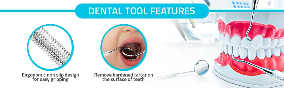 Utopia Care - Professional Dental Tartar Scraper Tool - Dental Pick Double Ended Tartar Remover for Teeth Plaque Remover Tooth Scraper (Pack of 2) - Dental scrapper