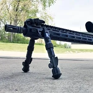 UTG Recon Flex M-LOK(R) Bipod Matte Black Cent. Ht. 5.7-8 - UTG Recon Flex Bipods-Rubberized Feet