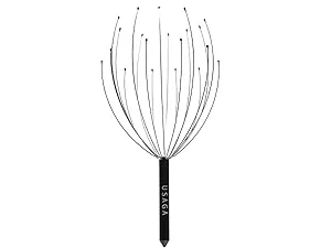 USAGA 20 Fingers Head Massager Scalp Scratcher Head Scratcher for Head Body Relaxing (Black) - USAGA head massager