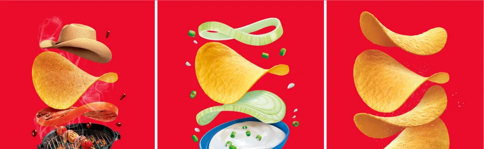 Pringles Ketchup (8 x 185 g)-the irresistible snack classic in the practical can-crisp chips with ketchup taste-pop.Play.Eat.185 g (8 Pack) - Chips, Pringles