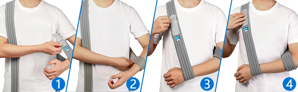 Unizooke Arm Sling - Medical Support Strap for Broken  Fractured Bones - Adjustable Shoulder Rotator Cuff Full Soft Immobilizer - For Left Right Arm Men Women(SimpleLightweightComfortable) - product information 7