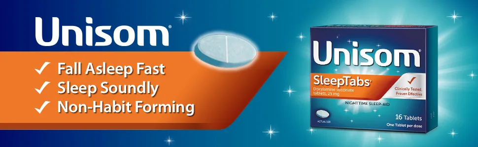 Unisom SleepTabs Nighttime Sleep-aid Doxylamine Succinate 80 Tablets 80 Count (Pack of 1) - Unisom Sleep Aids help you fall asleep fast and help you stay asleep. They