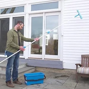 Unger Professional Performance Grip Window Cleaner Scrubber 14 - High Access Cleaning