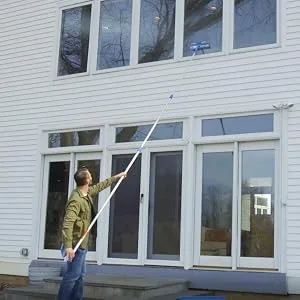 Unger Professional 14 Window Cleaning Tool: 2-in-1 Microfiber Scrubber and Squeegee 14-inch Scrubber Cleaning Tool - Connect & Clean System