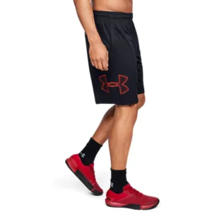 Under Armour Mens Tech Graphic Shorts Black (001) Graphite Large - Mens Tech Graphic Shorts