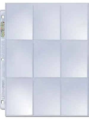 Ultra Pro Platinum Series 9-Pocket Pages for Trading Cards (50 ct.) - Platnimum 9-pocket page